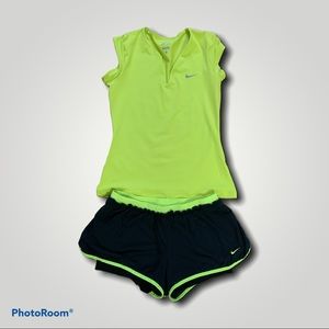 Women’s Nike DriFit Athletic Top & Shorts (Large)
